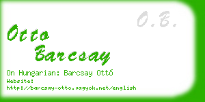 otto barcsay business card